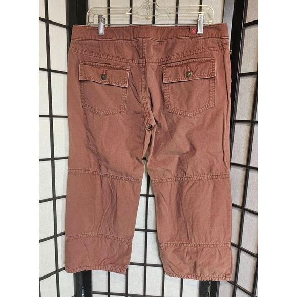 AMERICAN EAGLE Womens Wide Leg‎ Capri Size 10 Medium Brown Drawstring Pants - Picture 6 of 7